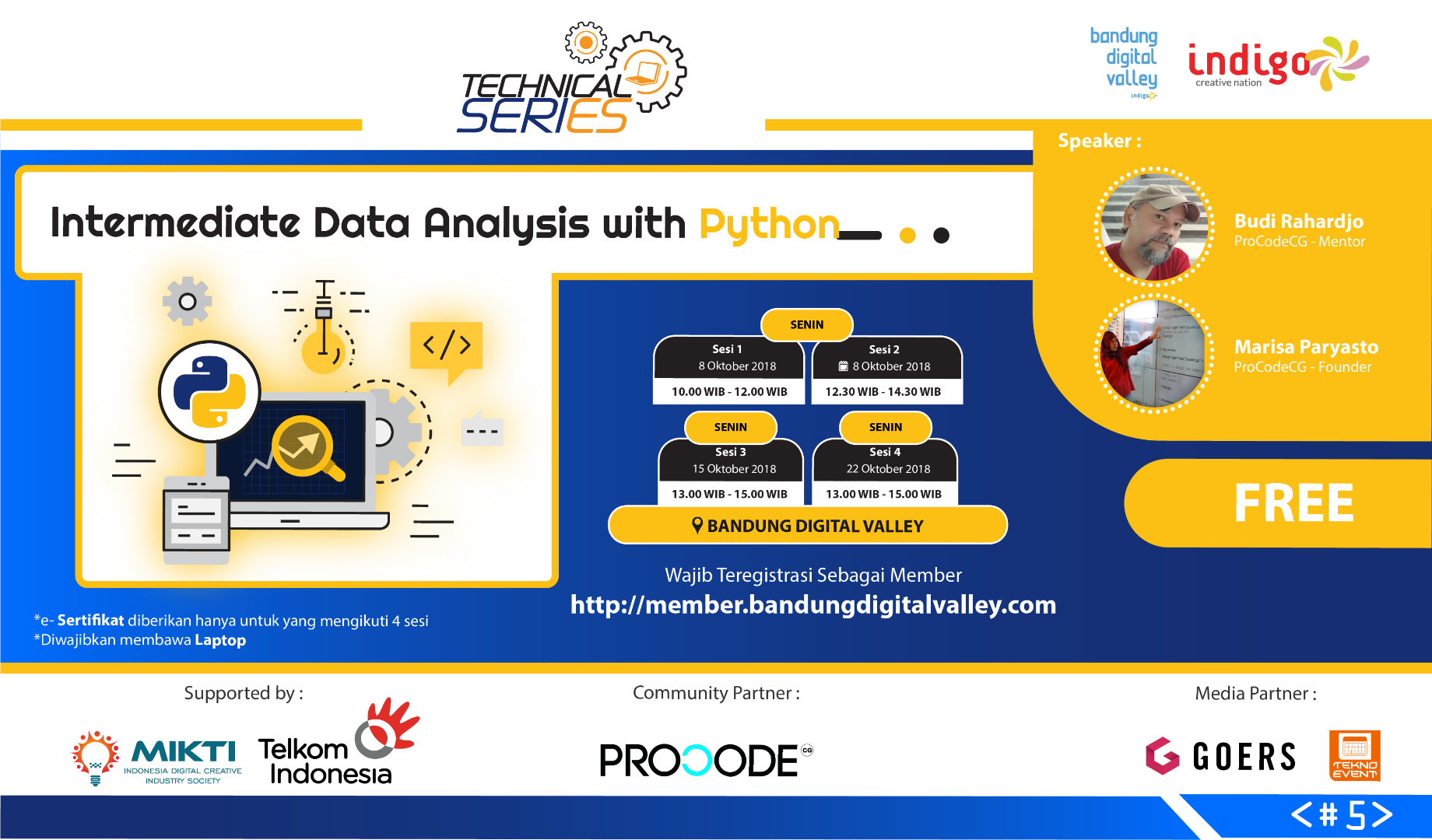 Technical Series #5 “Intermediate Data Analysis with Python” | GOERS