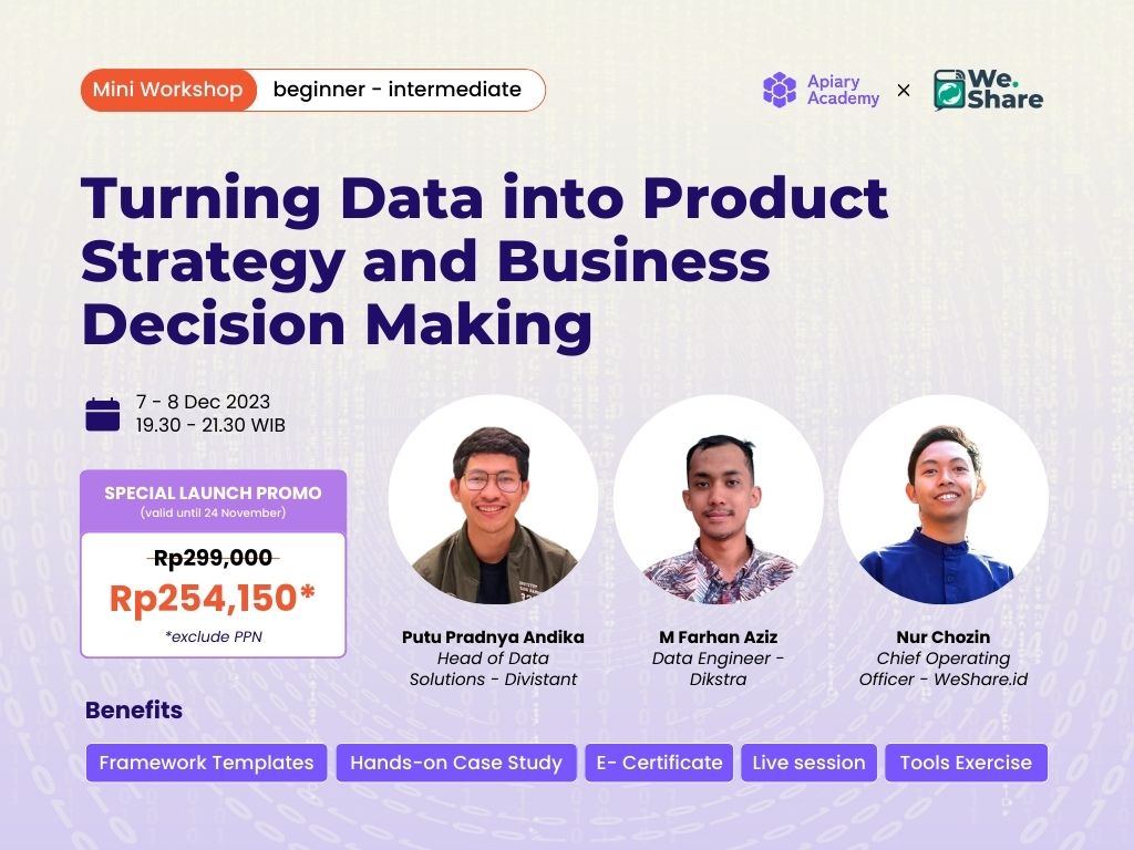 Workshop Turning Data into Product Strategy and Business Decision ...